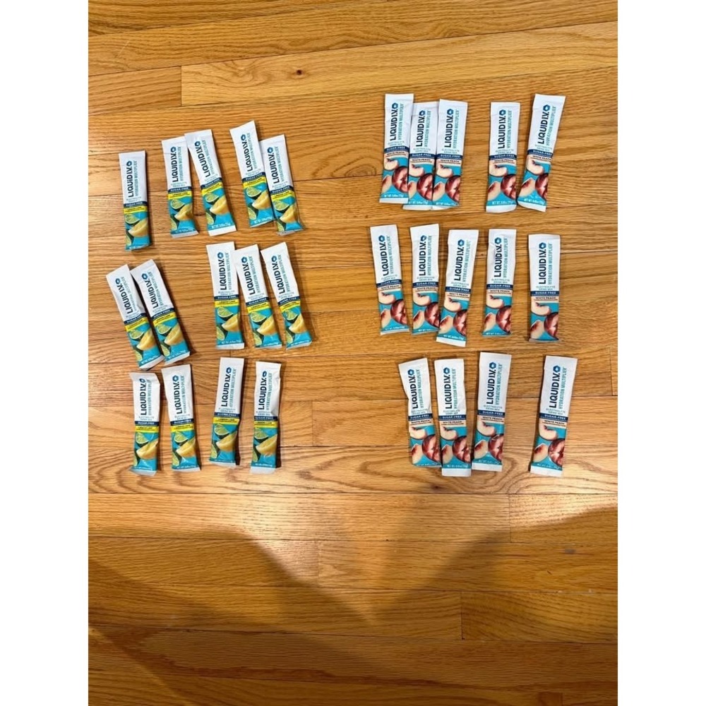 Liquid IV hydration electrolyte mix sugarfree packets white peach lemon lime new